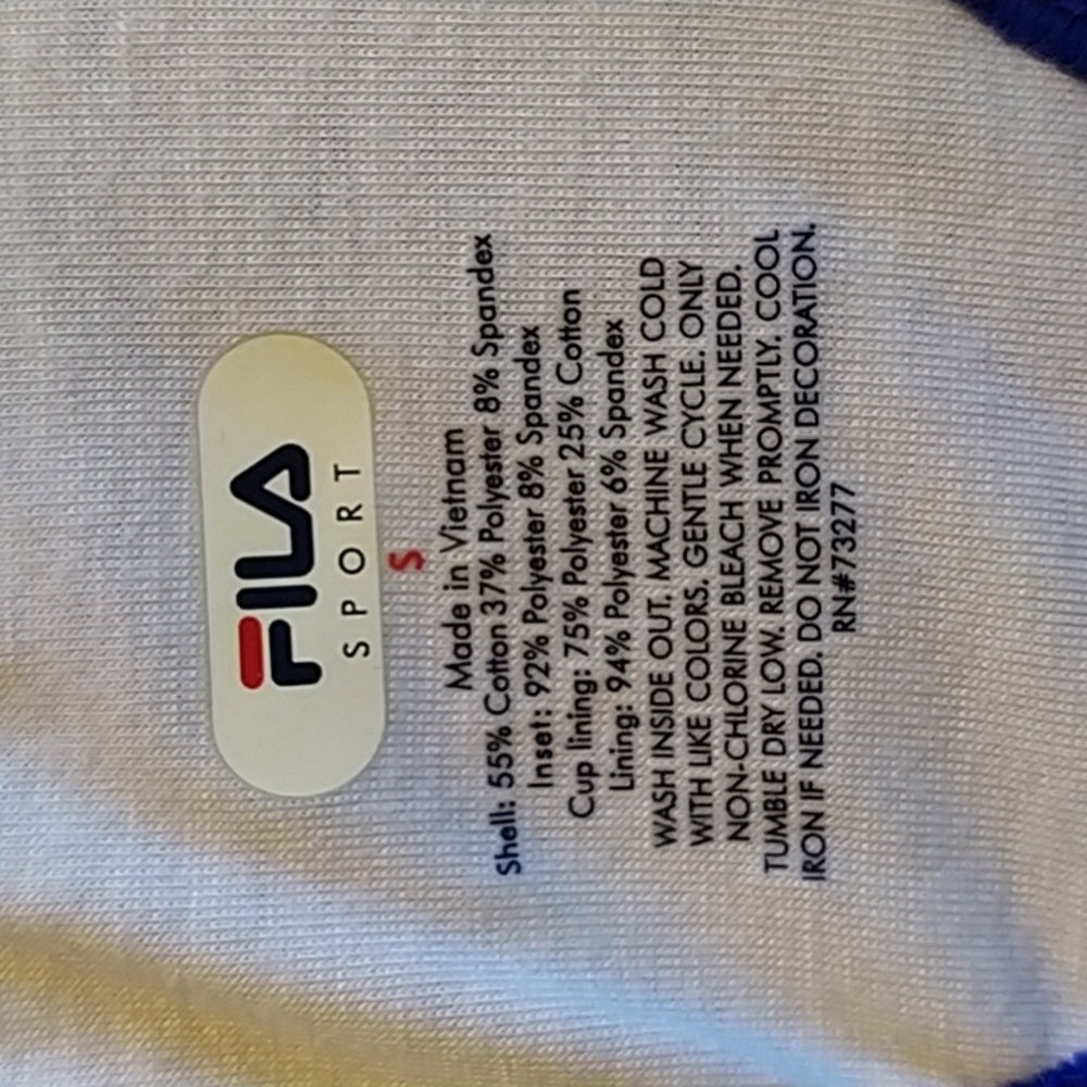 Fila Sport Racer back Moisture Wicking  performance top‎ Size Small Blue & Teal - Picture 3 of 8